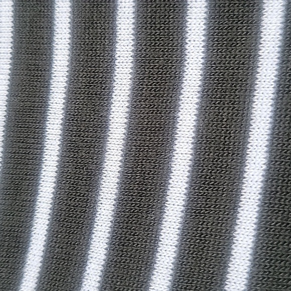 Loft Size Small Dark Green and White Striped Tee - Picture 4 of 6